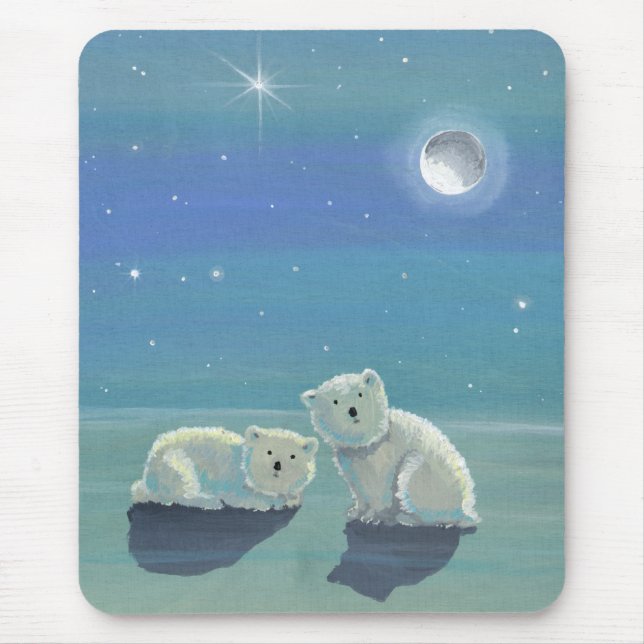Polar Bear Unge Mousepad Musmatta (Framsidan)
