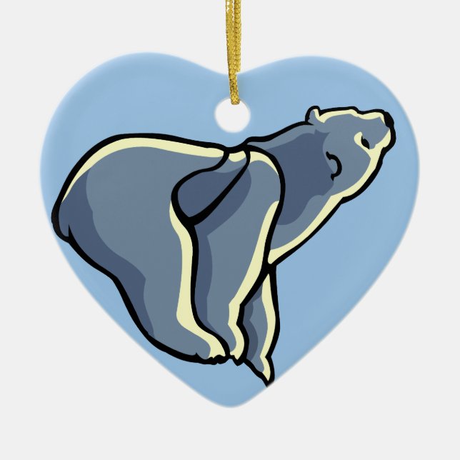 Polar Bear Unge Ornament Personlig Bear Art Gift (Framsidan)