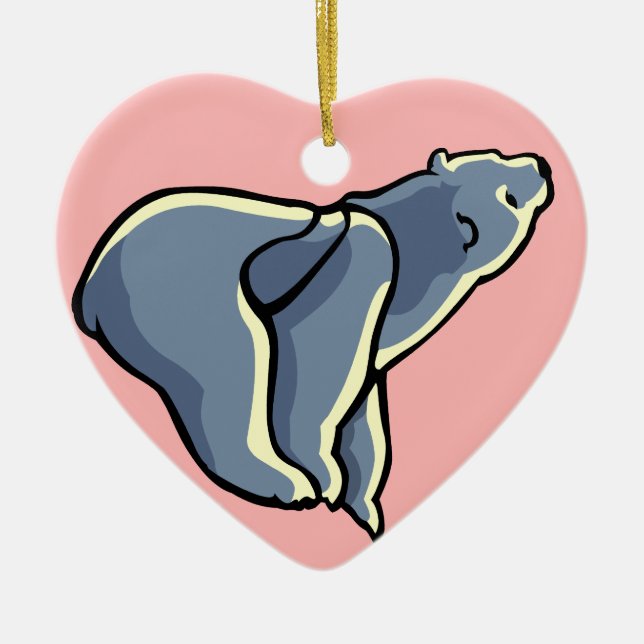 Polar Bear Unge Ornament Personlig Bear Art Gift (Framsidan)