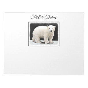 Polar Bear Unge Painting - Oiginal Wildlife Art Anteckningsblock