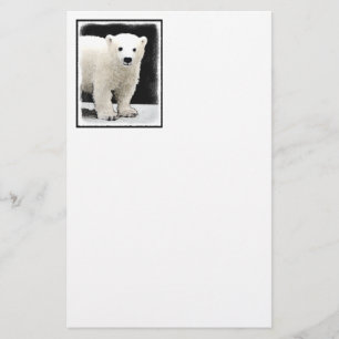 Polar Bear Unge Painting - Original Wildlife Art