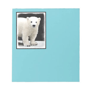 Polar Bear Unge Painting - Original Wildlife Art Anteckningsblock