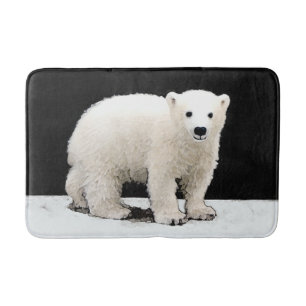 Polar Bear Unge Painting - Original Wildlife Art Badrumsmatta