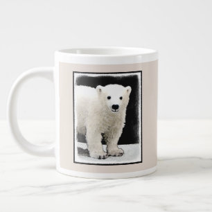 Polar Bear Unge Painting - Original Wildlife Art Jumbo Mugg