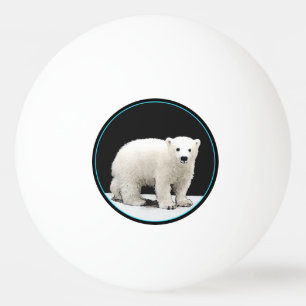 Polar Bear Unge Painting - Original Wildlife Art Pingisboll