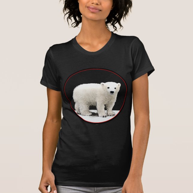 Polar Bear Unge Painting - Original Wildlife Art T Shirt (Framsida)