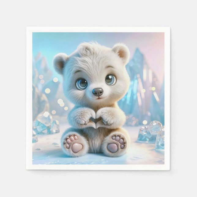 Polar Bear Unge Pappersservett (Framsidan)