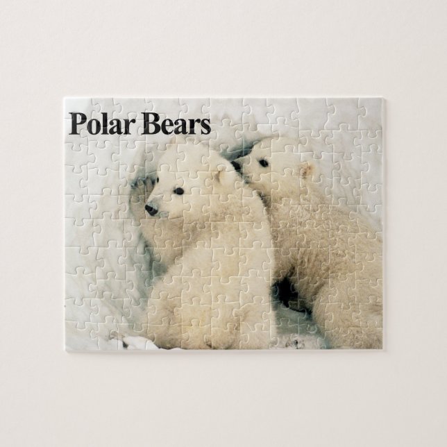 Polar Bear Unge Puzzle Pussel (Horisontell)