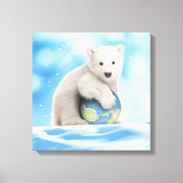Polar Bear Unge World Canvas (Framsida)