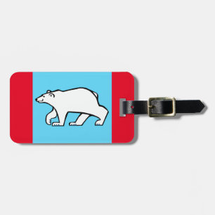 POLAR BEAR - utrotningshotade djur Arktis- röda oc Bagagebricka
