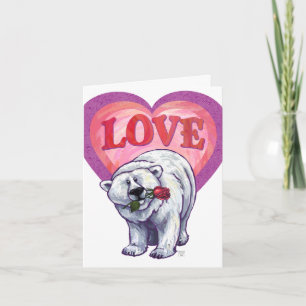Polar Bear Valentindagen Helgkort