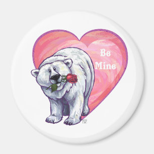 Polar Bear Valentindagen Magnet