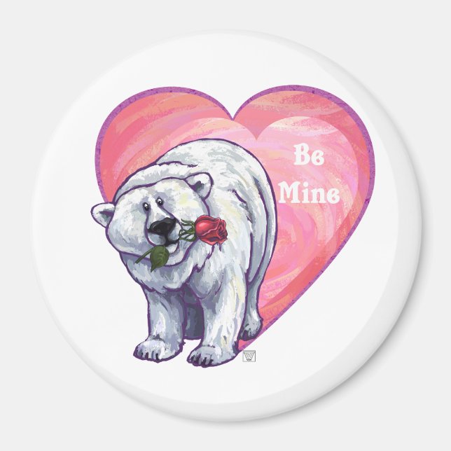 Polar Bear Valentindagen Magnet (Framsidan)