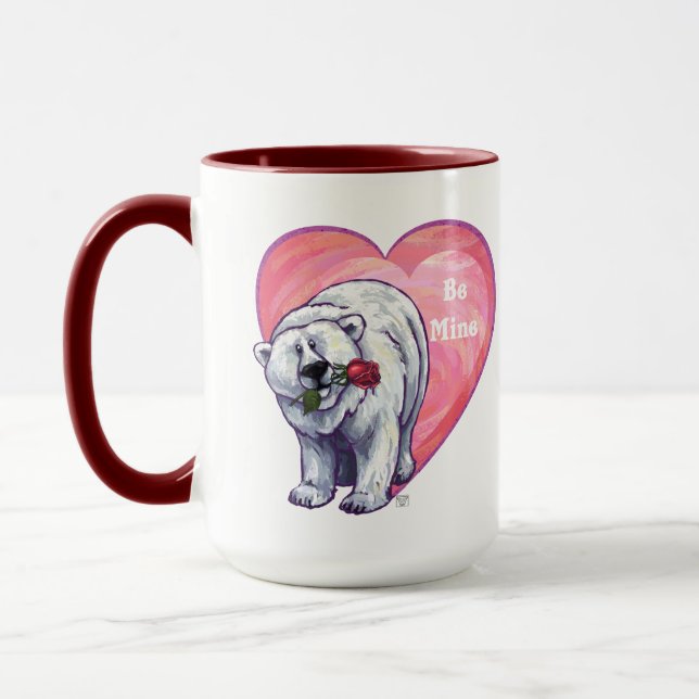 Polar Bear Valentindagen Mugg (Vänster)