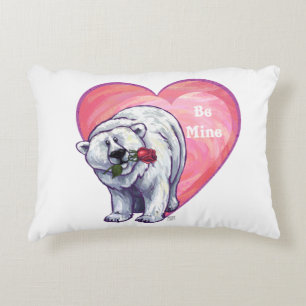 Polar Bear Valentindagen Prydnadskudde