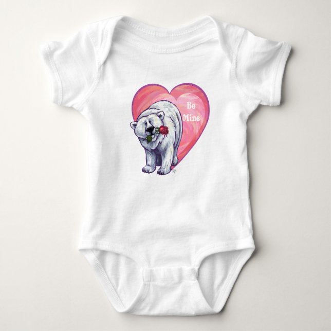 Polar Bear Valentindagen Tee Shirt (Framsida)