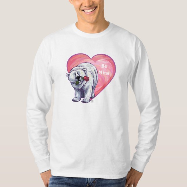 Polar Bear Valentindagen Tee Shirt (Framsida)