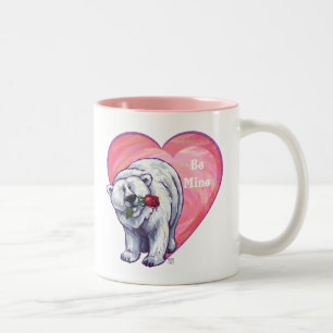 Polar Bear Valentindagen Två-Tonad Mugg