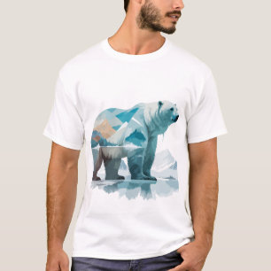 Polar Bear Vector Art Vild av djustermisk natur T Shirt