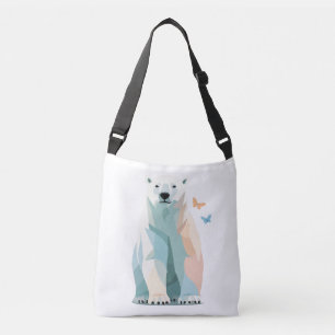 Polar Bear Vector Painting Adsible Roligt Animal A Axelväska