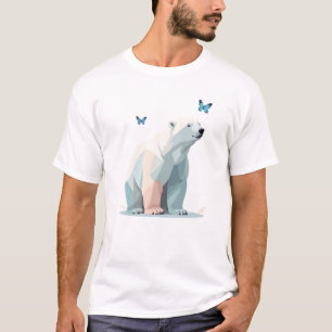 Polar Bear Vector Painting Adsible Roligt Animal A T Shirt