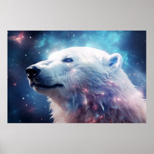 Polar Bear Vild Animal Majestic Wilderness Art Poster