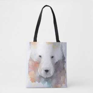 Polar Bear Vild Animal Nature Watercolor Art Tygkasse