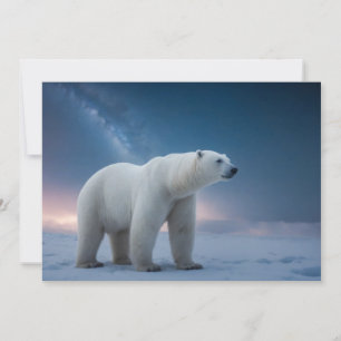 Polar Bear Vild Majestic Animal on a Starry Galaxy Meddelande