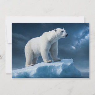 Polar Bear Vild Majestic Animal on a Starry Galaxy Meddelande