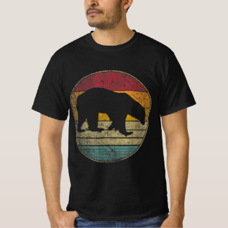 Polar Bear Vintage Distress Retro Silhouette 70-ta T Shirt