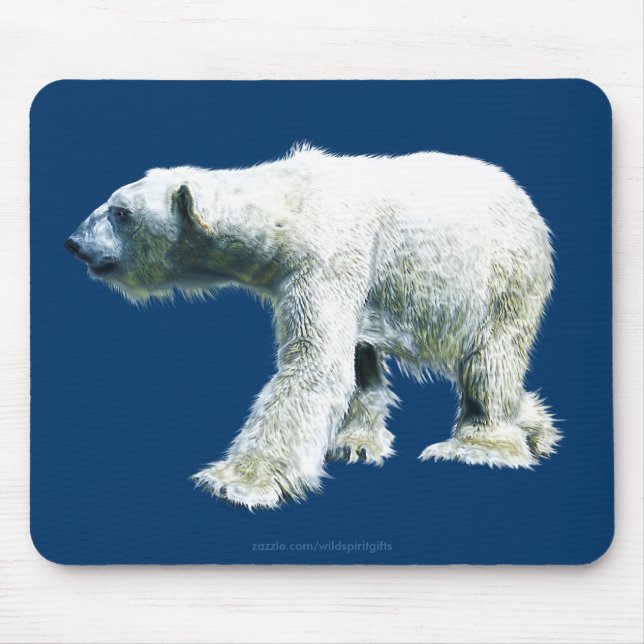 POLAR BEAR Walking Wildlife Mousepad Musmatta (Framsidan)