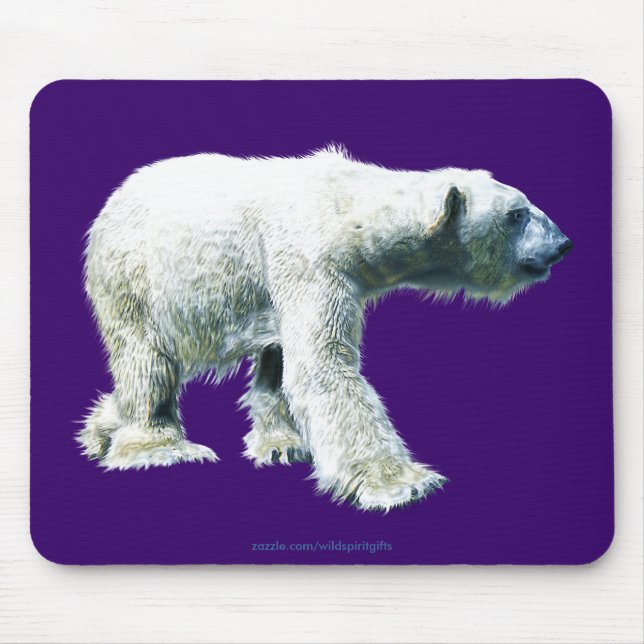 POLAR BEAR Walking Wildlife Mousepad Musmatta (Framsidan)