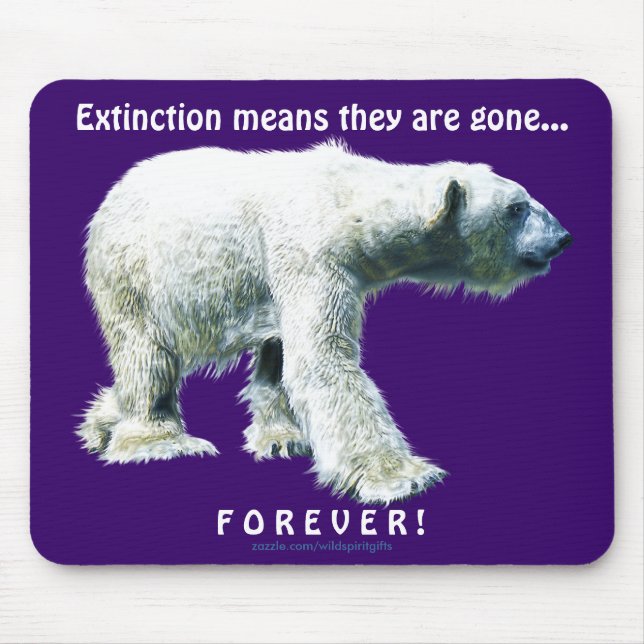 POLAR BEAR Walking Wildlife Mousepad Musmatta (Framsidan)