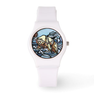 Polar Bear Watch Native Art Bear Wrist Watch Armbandsur