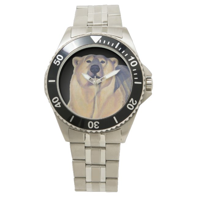 Polar Bear Watch Wildlife Art Bear Wrist Watch Armbandsur (Framsida)
