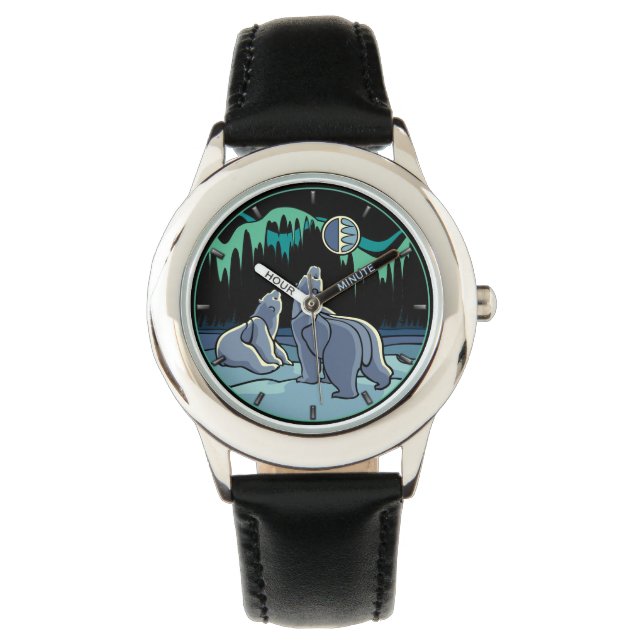 Polar Bear Watch Wildlife Art Bear Wrist Watch Armbandsur (Framsida)