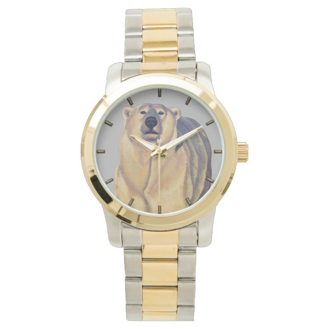 Polar Bear Watch Wildlife Art Bear Wrist Watch Armbandsur (Framsida)