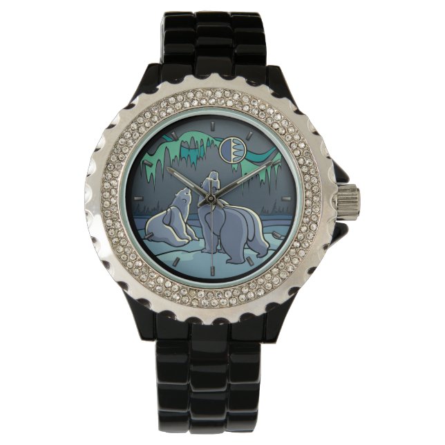 Polar Bear Watch Wildlife Art Bear Wrist Watch Armbandsur (Framsida)