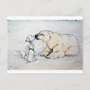 Polar Bear Westies Vykort