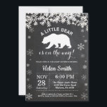 Polar Bear Winter Baby Shower Chalkboard Inbjudningar<br><div class="desc">Inbjudan till polar Bear Winter Baby Shower. Vit snöflummel. Bjud in barn eller flicka. Winter Helgdag Baby Shower Inbjudan. Bakgrund för kalkbord. Black and White. Om du vill göra ytterligare anpassningar klickar du på knappen "Anpassa" och användor verktyg som är utformat för att ändra mallen.</div>