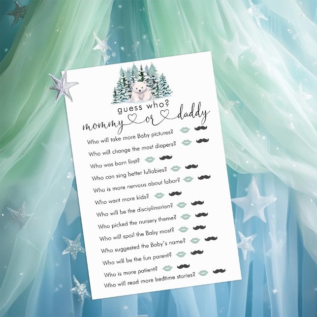 Polar Bear Winter Baby Shower "Gissa vem" Game (Skapare uppladdad)