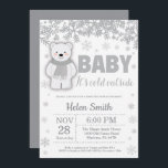 Polar Bear Winter Baby Shower Snowflake-inbjudan Inbjudningar<br><div class="desc">Polar Bear Winter Baby Shower-inbjudan. Grått Snowflake. Baby sitt kall utanför inbjudan till babyskor. Pojken eller Flickbabyskans inbjudan. Winter Helgdag Baby Shower Inbjudan. Vit bakgrund.
Om du vill göra ytterligare anpassningar klickar du på knappen Anpassa och användor verktygen som är utformat för att ändra mallen.</div>