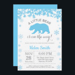 Polar Bear Winter Blue Boy Shower Snowflake Inbjudningar<br><div class="desc">Polar Bear Winter Blue Boy Shower Snowflake-inbjudan. Blue Snowflake. Bjud in barn eller flicka. Winter Helgdag Baby Shower Inbjudan. Vit bakgrund. Om du vill göra ytterligare anpassningar klickar du på knappen "Anpassa" och användor verktyg som är utformat för att ändra mallen.</div>
