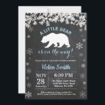 Polar Bear Winter Boy Shower Chalkboard Inbjudningar<br><div class="desc">Polar Bear Winter Boy Shower-inbjudan. Vit snöflummel. Bjud in pojkbabyskor. Winter Helgdag Baby Shower Inbjudan. Bakgrund för kalkbord. Black and White. Om du vill göra ytterligare anpassningar klickar du på knappen "Anpassa" och användor verktyg som är utformat för att ändra mallen.</div>