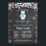 Polar Bear Winter Boy Shower Chalkboard Inbjudningar<br><div class="desc">Polar Bear Winter Boy Shower-inbjudan. Vit snöflummel. Bjud in pojkbabyskor. Winter Helgdag Baby Shower Inbjudan. Bakgrund för kalkbord. Black and White. Om du vill göra ytterligare anpassningar klickar du på knappen "Anpassa" och användor verktyg som är utformat för att ändra mallen.</div>