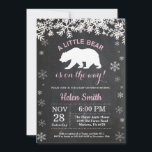Polar Bear Winter Girl Baby Shower Chalkboard Inbjudningar<br><div class="desc">Polar Bear Winter Girl Baby Shower-inbjudan. Vit snöflummel. Bjud in för barn. Winter Helgdag Baby Shower Inbjudan. Bakgrund för kalkbord. Black and White. Om du vill göra ytterligare anpassningar klickar du på knappen "Anpassa" och användor verktyg som är utformat för att ändra mallen.</div>