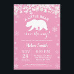 Polar Bear Winter Girl Baby Shower Snowflake Inbjudningar<br><div class="desc">Polar Bear Winter Girl Baby Shower Snowflake-inbjudan. Vit snöflummel. Bjud in för barn. Winter Helgdag Baby Shower Inbjudan. Rosa Bakgrund. Om du vill göra ytterligare anpassningar klickar du på knappen "Anpassa" och användor verktyg som är utformat för att ändra mallen.</div>