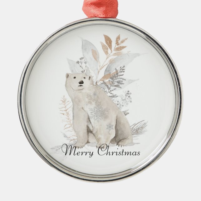 Polar Bear Winter Greenery Ornament (Framsidan)