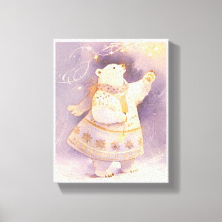 Polar Bear Winter Magic | Whimsical Nursery Art Canvastryck