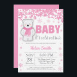 Polar Bear Winter Rosa Girl Baby Shower Snowflake Inbjudningar<br><div class="desc">Polar Bear Winter Rosa Girl Baby Shower Snowflake-inbjudan. Baby dess kall utanför Baby Shower-inbjudan. Rosa Snowflake. Bjud in för barn. Winter Helgdag Baby Shower Inbjudan. Vit bakgrund. Om du vill göra ytterligare anpassningar klickar du på knappen "Anpassa" och användor verktyg som är utformat för att ändra mallen.</div>